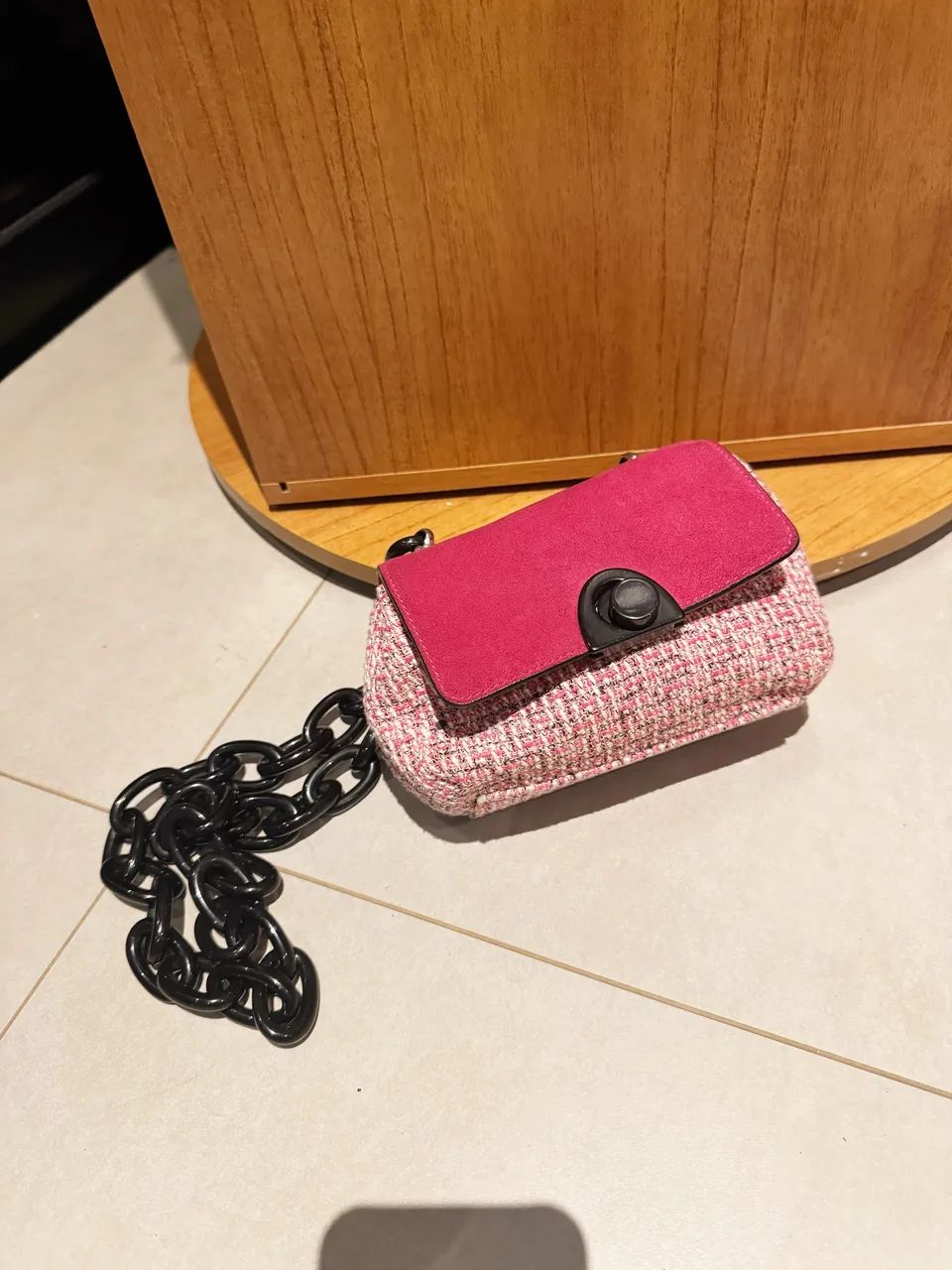 bolsa zara delicada rosa 