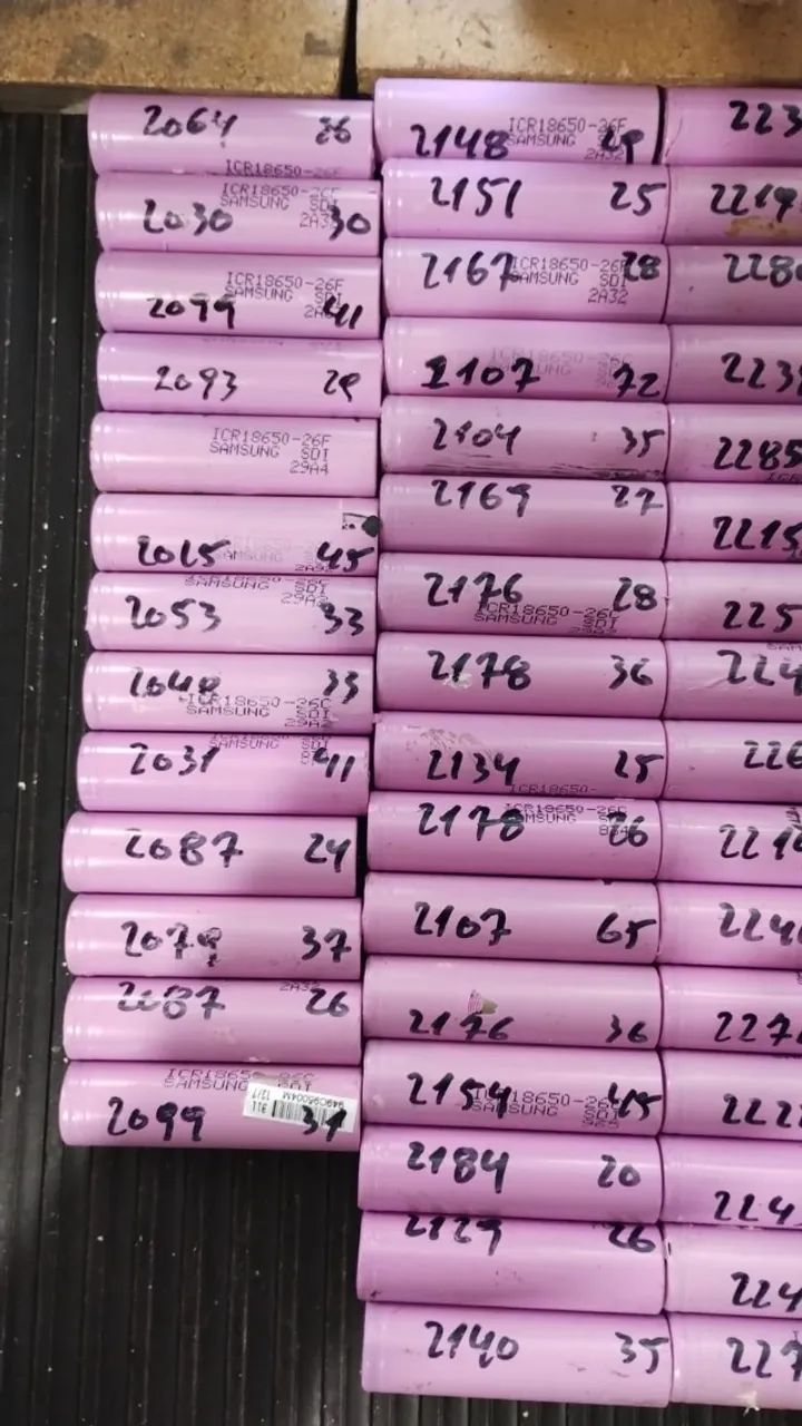 73 células de litio 18650 recicladas de notebbok - SAMSUNG ICR18650 - Foto 2