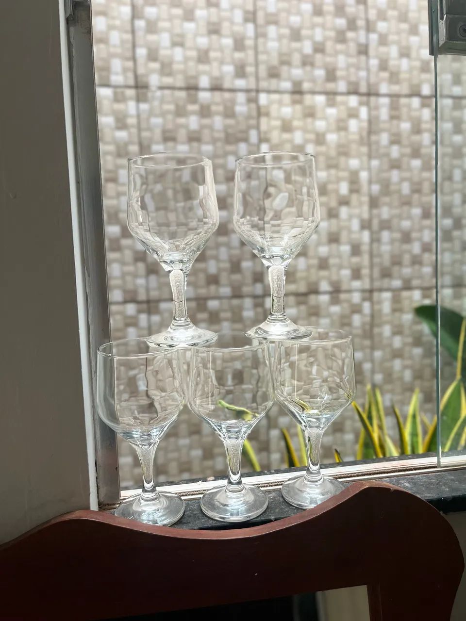 Jogo de taças de cristal 