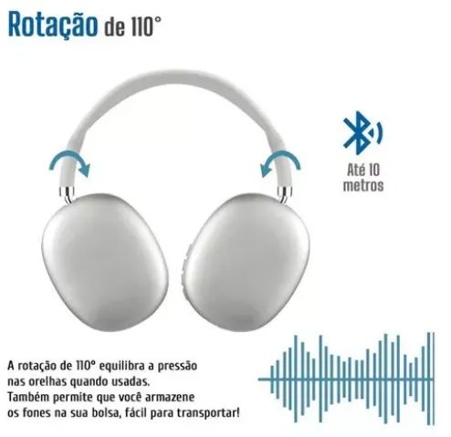 Fone Bluetooth Headphone Wireless Extra Bass P9 z806  - Foto 3