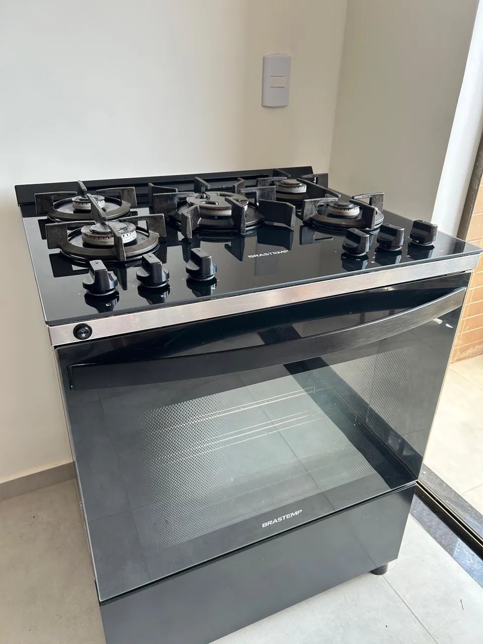 PRA VENDER  LOGO Vendo Fogão Brastemp 5 bocas tampo em Vidro  - Foto 3