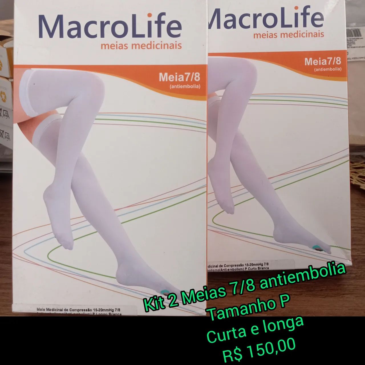  Meia 7/8 Antiembolia - Tamanho P 