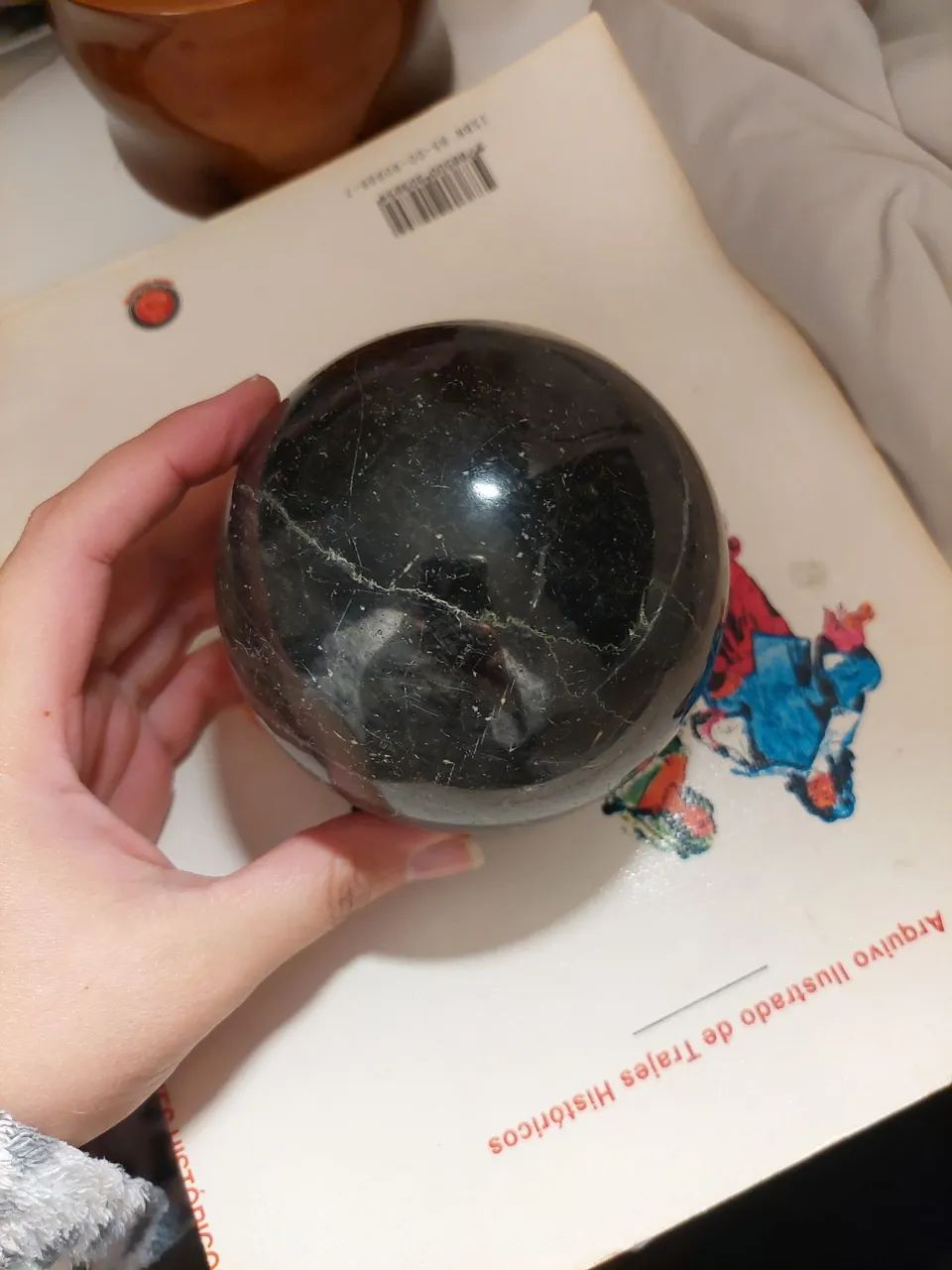 Bola de pedra maciça onix