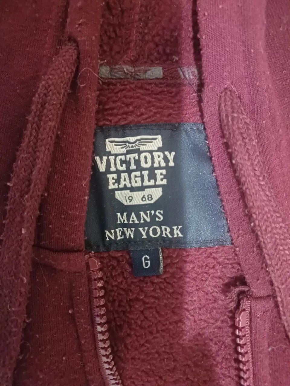 Moletom Flanelado Aberto Victory Eagle - Usado - Vinho - Foto 4
