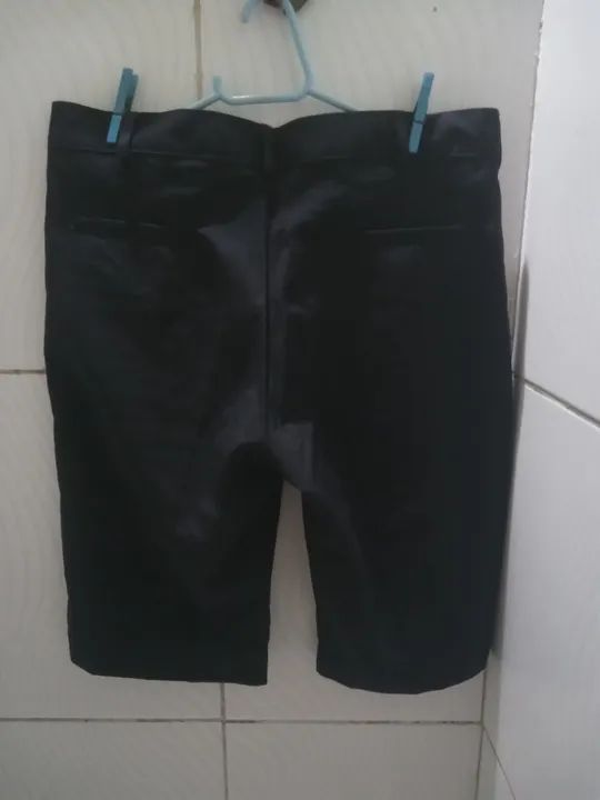 Bermuda Alfaiataria Preta Masculino N:44 - Foto 4