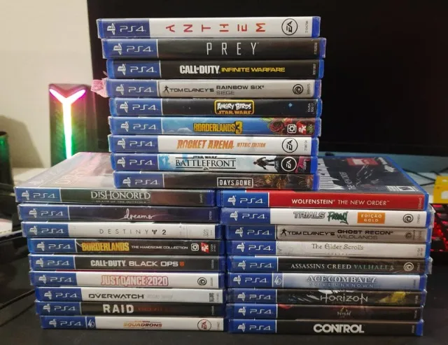 Lote com 27 jogos de PS4