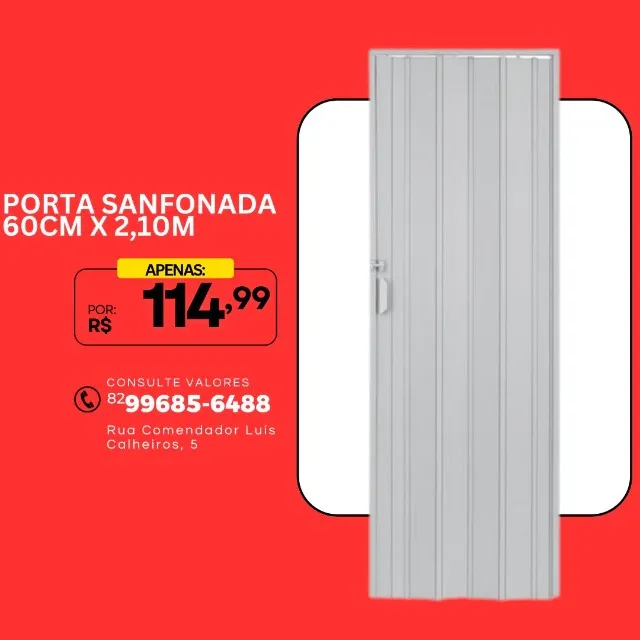PORTA SANFONADA 60CM X 2.10M