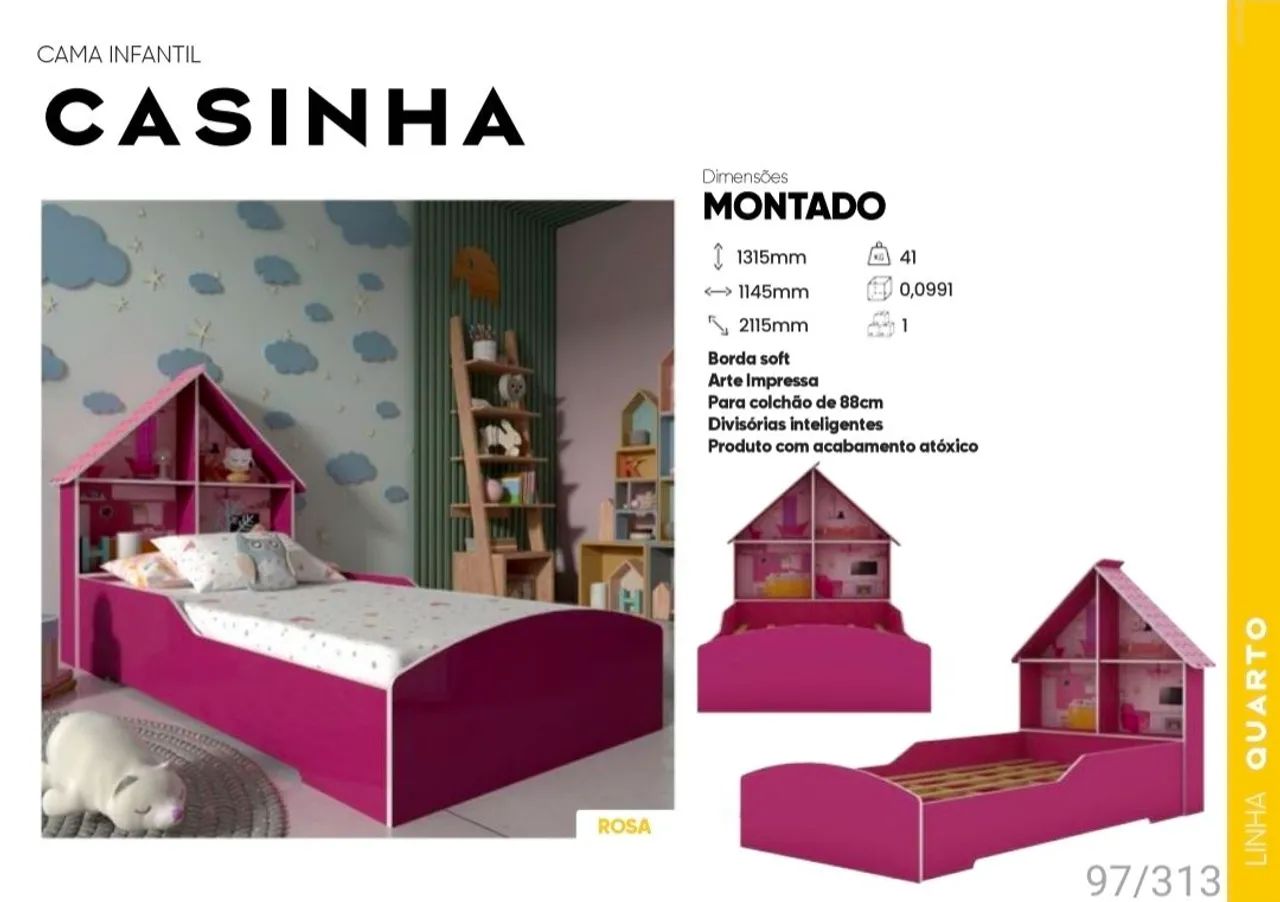 Cama casinha menina - NOVO! - Foto 3