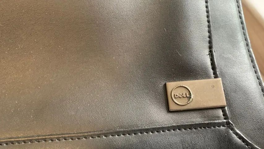 maleta bolsa em couro autêntico original dell - Foto 4