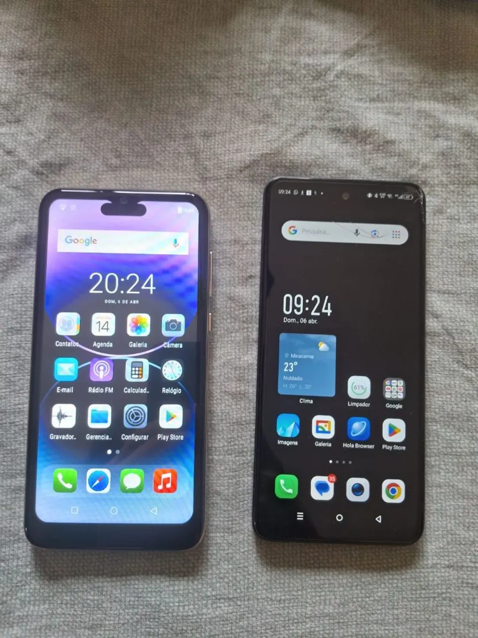 2 celulares funcionando perfeitamente em ótimo estado.