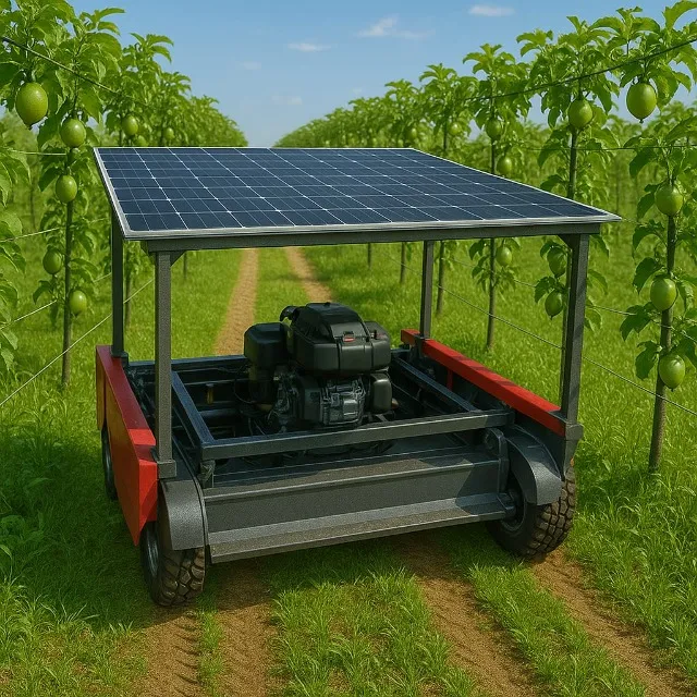 Robô agrícola modular Solar Roçadeira e Pulverizador - Autônomo, 5h de Autonomia