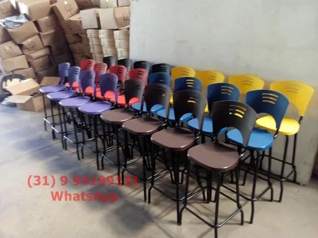 Banqueta Para Bancada Gourmet Preta - Frete Grátis - Foto 2