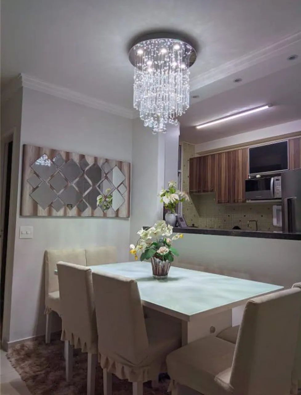 Lustre de Cristal de sete lâmpadas GU10, com 60cm de diâmetro. - Foto 2