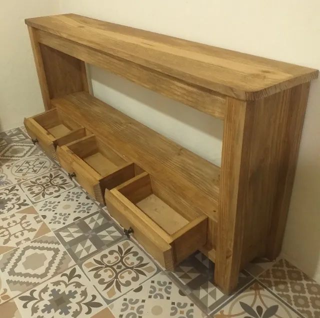 Rack rustico de madeira - Foto 2
