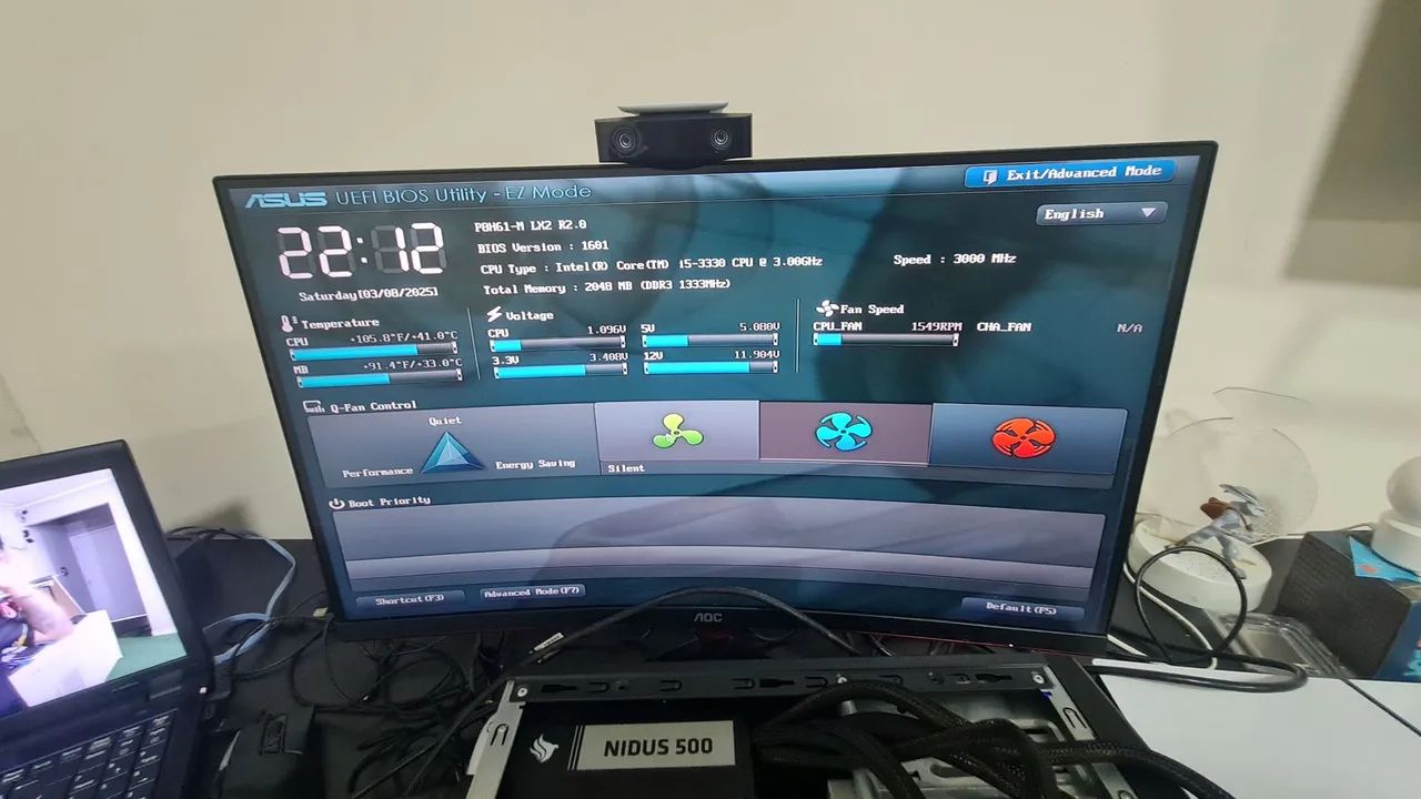 Kit core i5 3 geração i5 3330 2g RAM ddr3  ppaca mãe Asus  - Foto 5