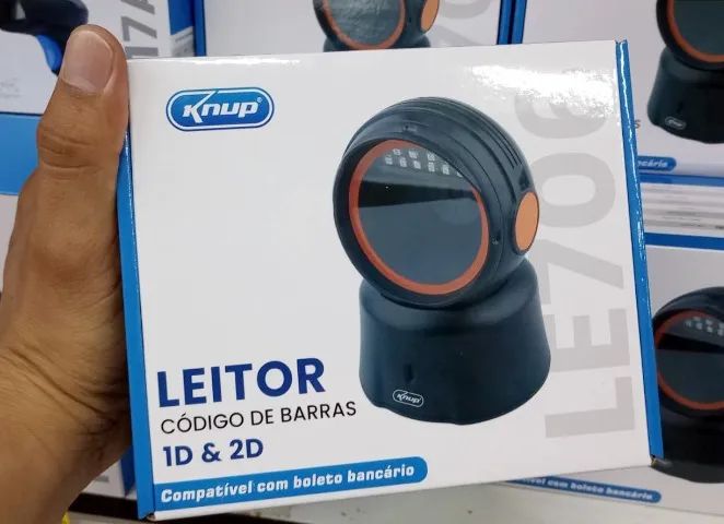 Leitor de Código de Barras Fixo 1D e 2D com Fio USB 1.8 Metro