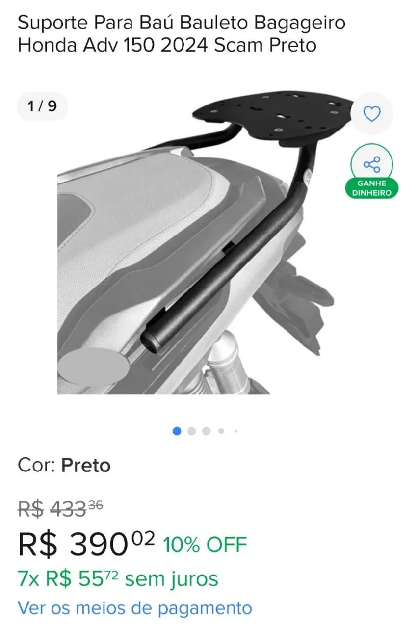 Suporte para Baú HONDA ADV 150 - Foto 3