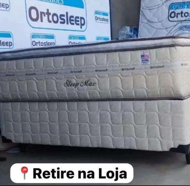 Cama box colchão molas e base 