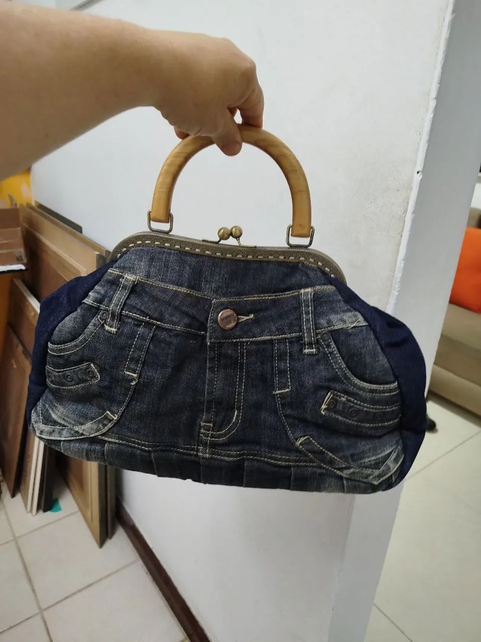 Bolsa  Artesanal Jeans - Foto 2