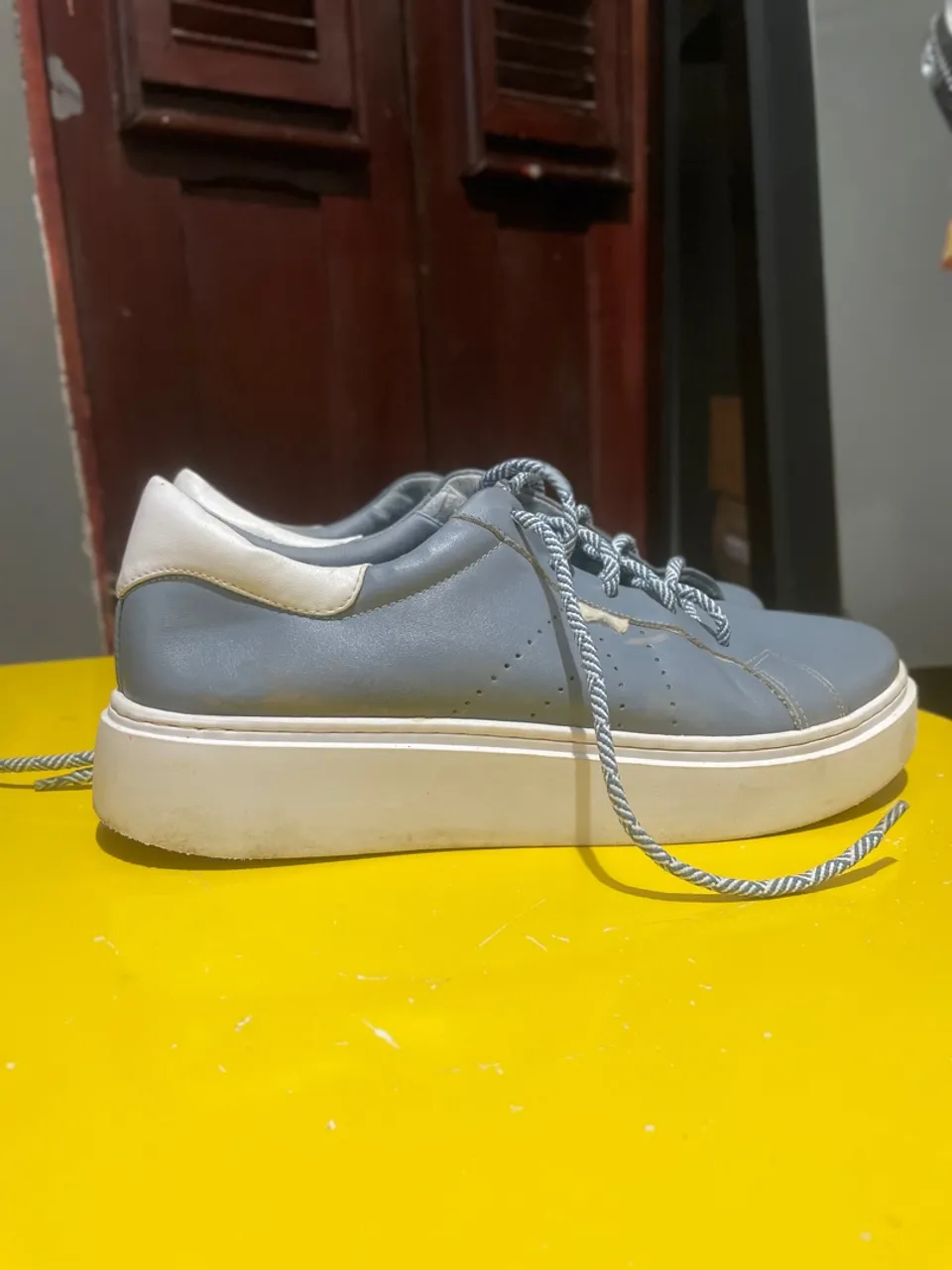 Tênis Casual Cinza Tamanho 39