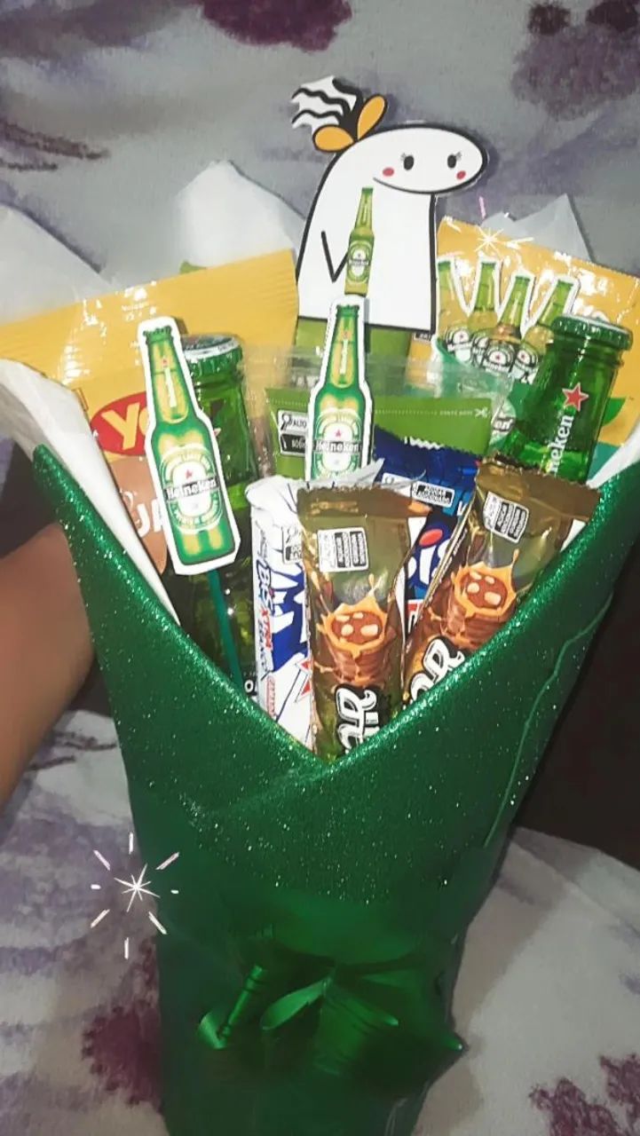 Cesta de Presente Criativa com Cerveja e Guloseimas - Foto 2