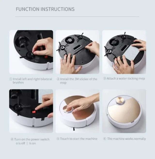 *Leia com Atenção* Robô Aspirador Smart Inteligente com Aplicativo Bluetooth Retira Imedi - Foto 3