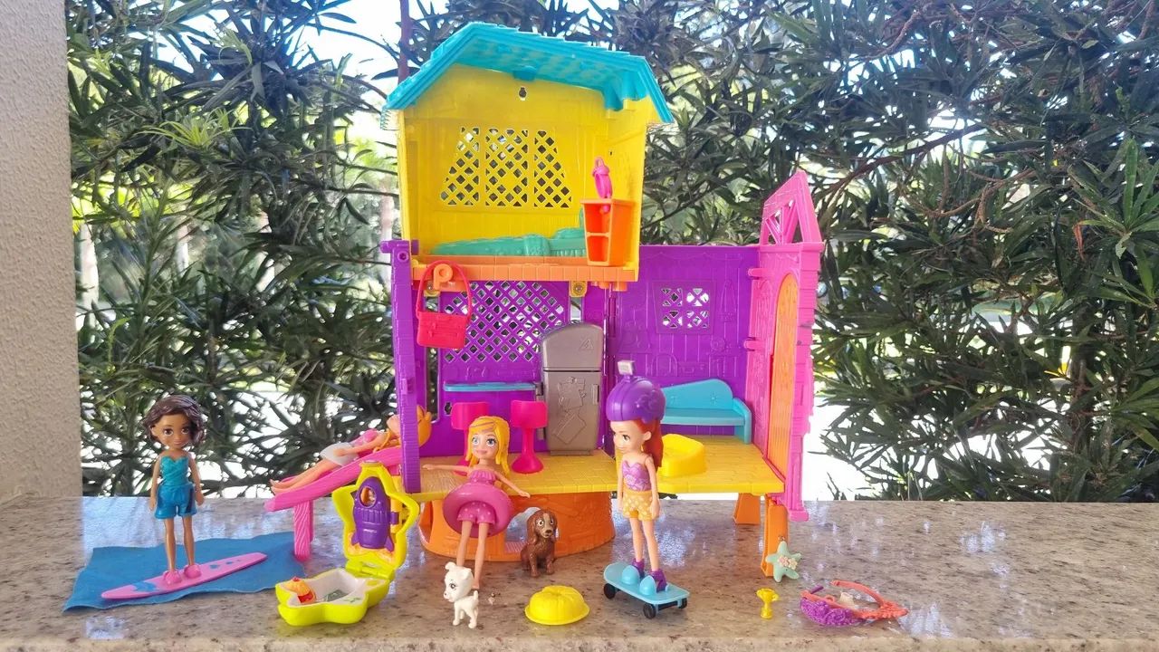 PROMOÇÃO Casa de Boneca Polly Pocket Completa - Original - clubhouse polly pocket - Foto 4