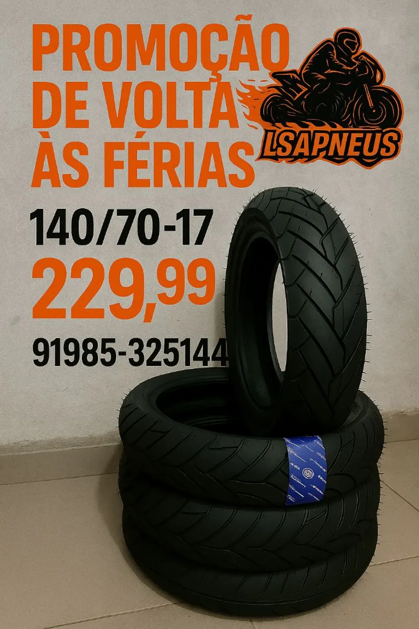 Promoção Pneus 140/70-17!