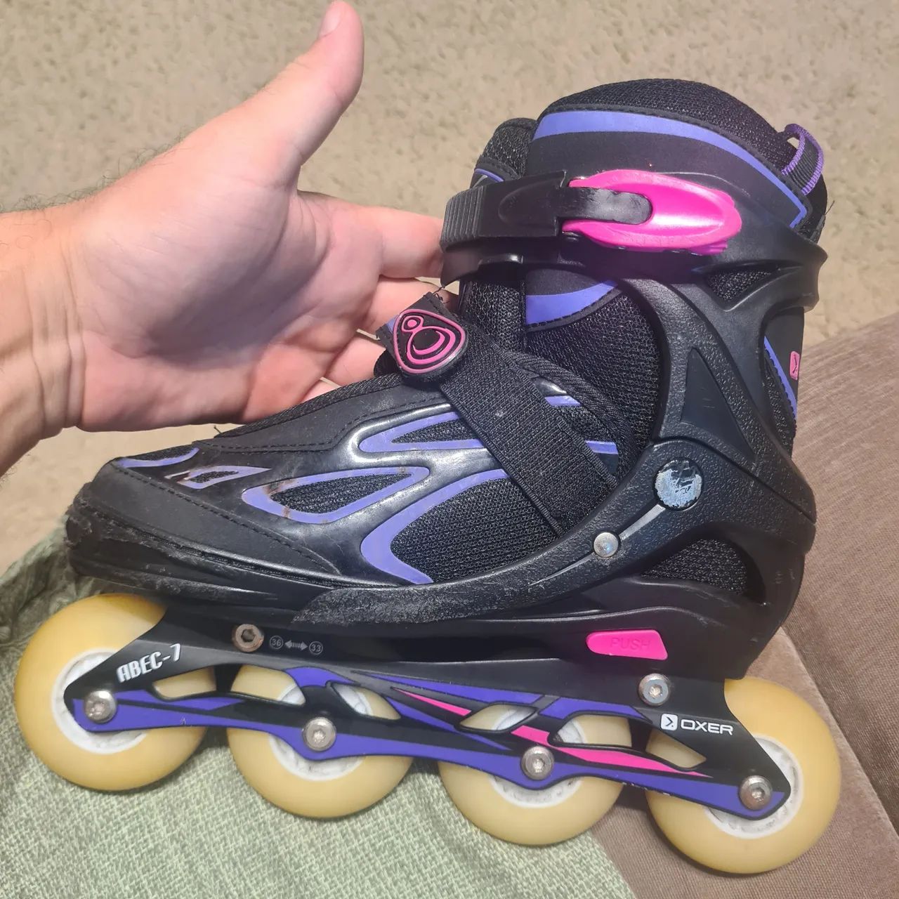 Patins Inline Oxer ajustável 33 ao 36 - Foto 2