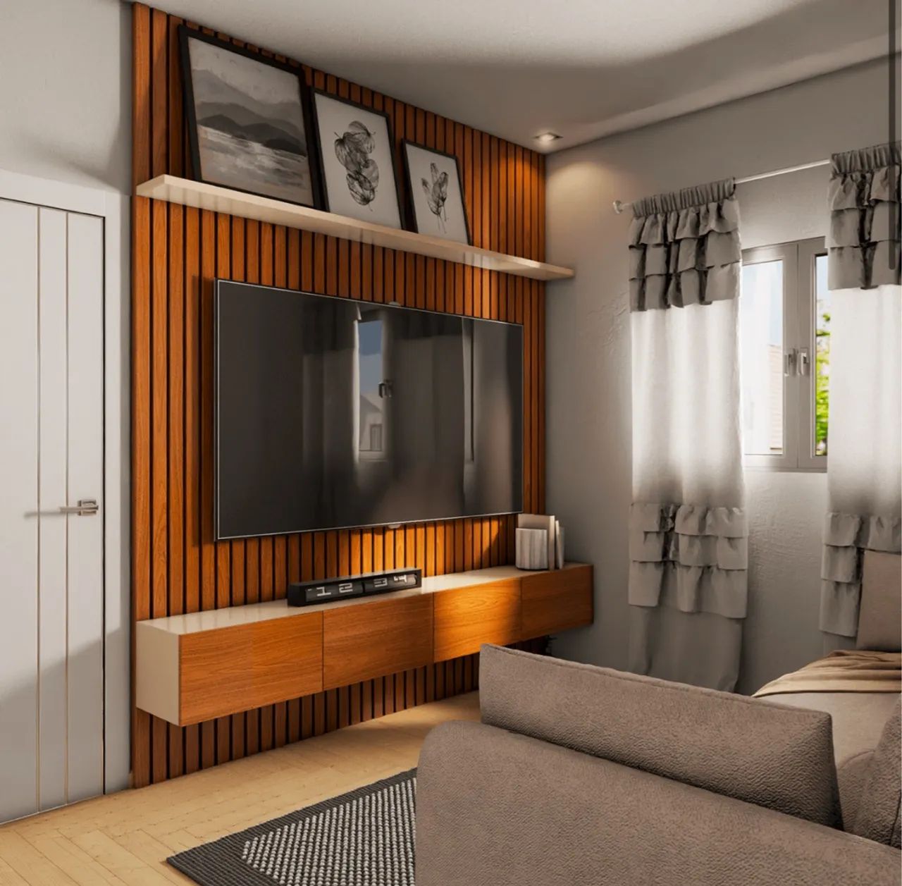 Painel ripado de sala - Foto 2