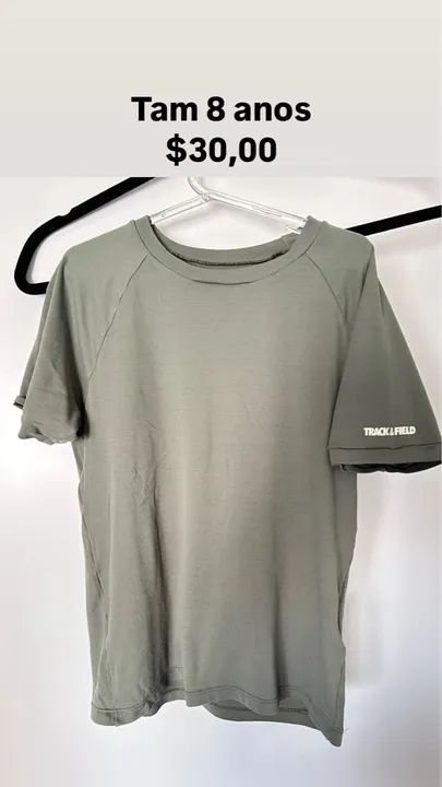 Camiseta Track & Field Verde 8 Anos