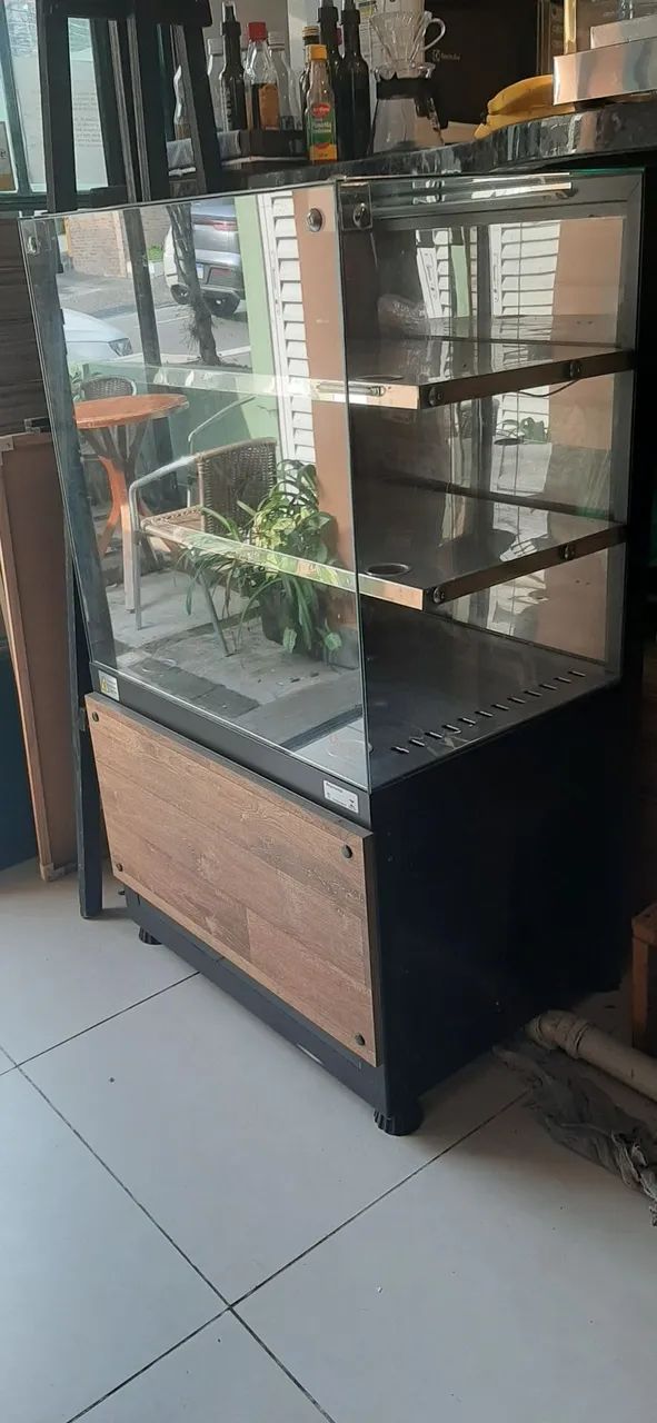 Vitrines aquecedora para exposição de alimentos