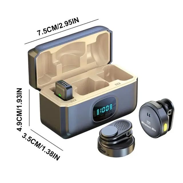 ? Microfone de Lapela Sem Fio Magnético - Qualidade Profissional na Palma da Sua Mão! ? - Foto 2