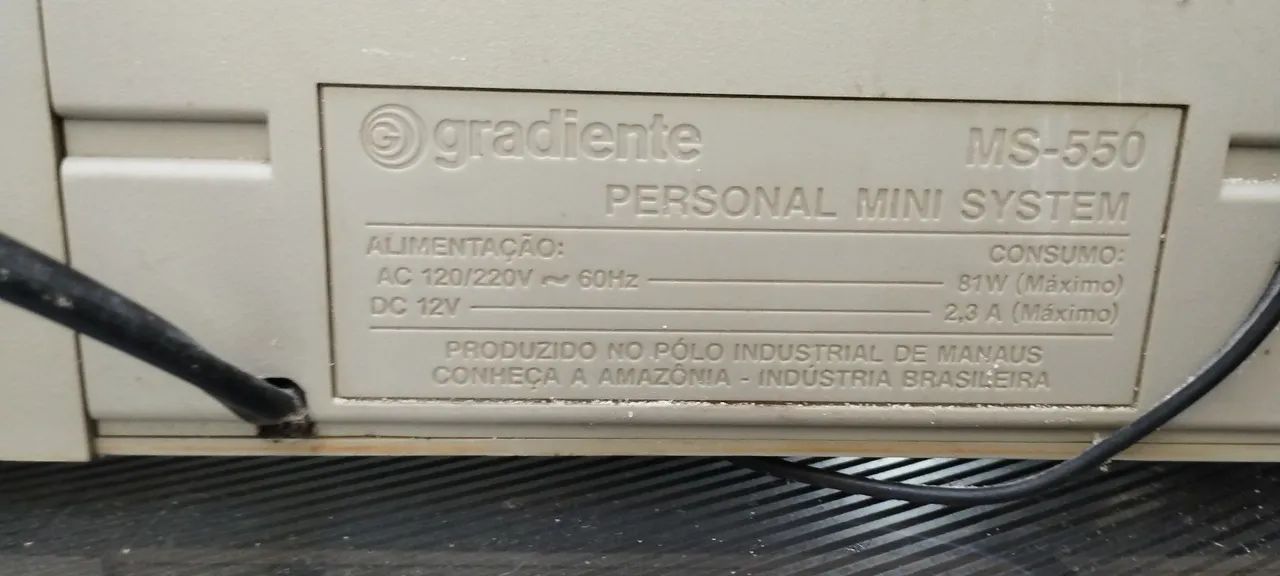 Som Gradiente MS-550 - CD, Rádio e Cassete - Foto 4