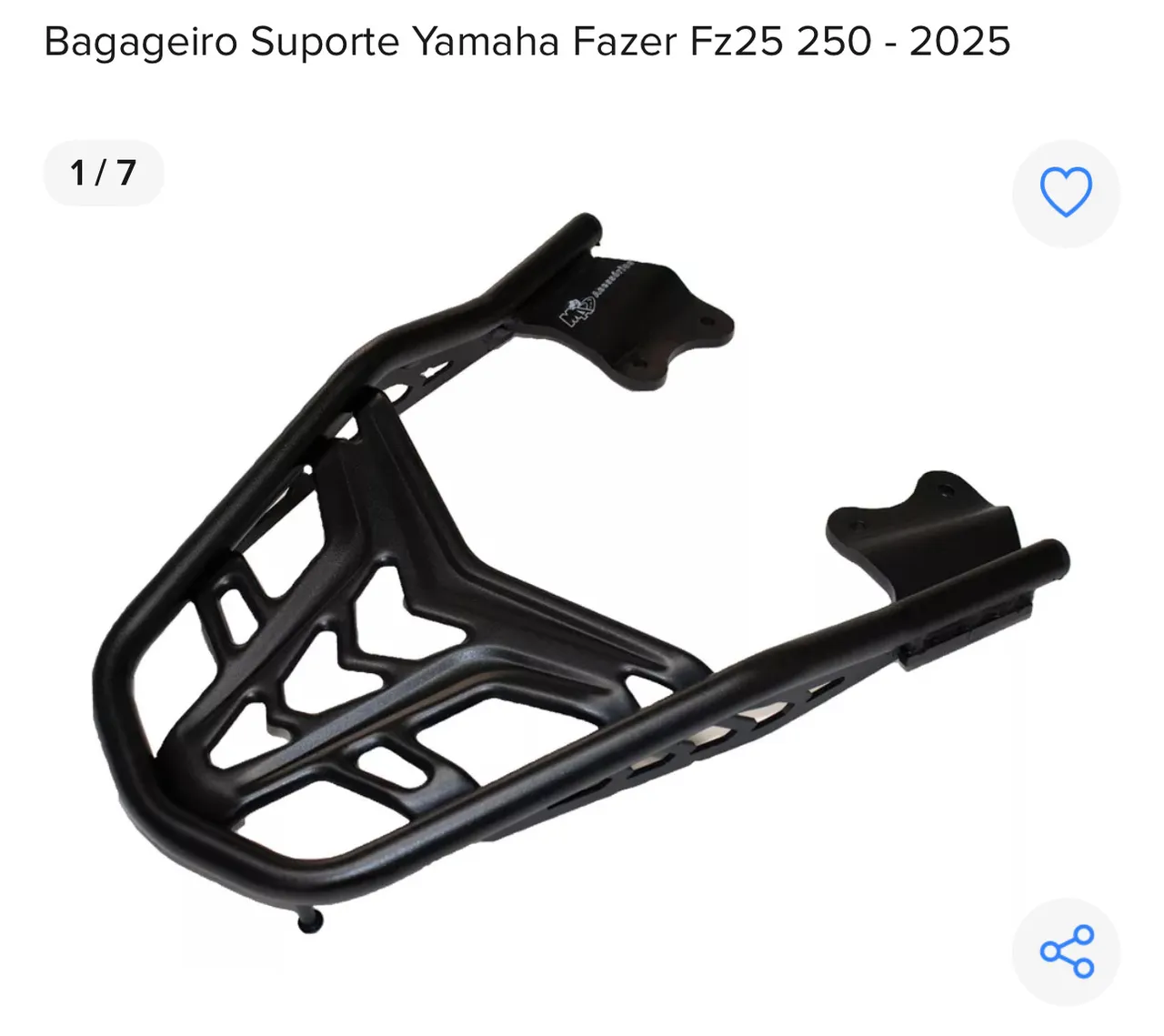 Bagageiro Suporte Yamaha Fazer Fz25 250 - 2025