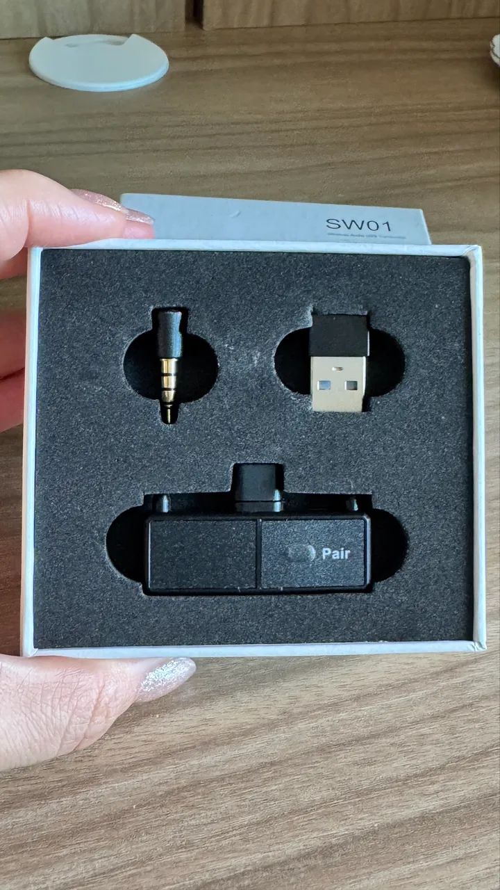Transmissor E Receptor De Áudio Bluetooth Sw01 Tipo C - Foto 2