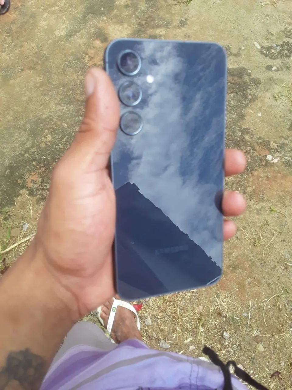 Samsung A55 5G na caixa