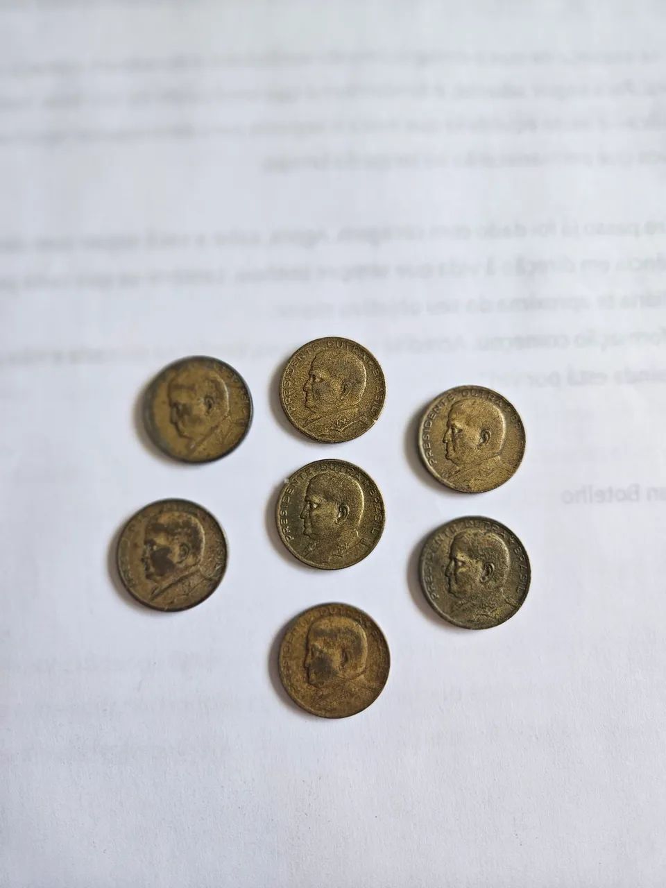 7 moedas antigas Presidente Dutra