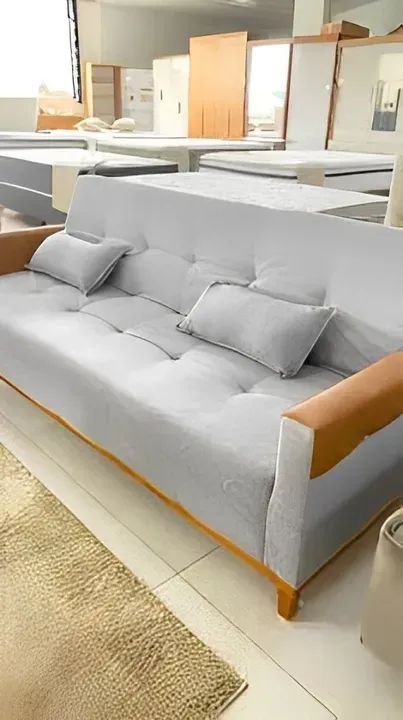 Promoção sofa cama confortavel (novo de fabrica) Noronha na cor cinza - Foto 2