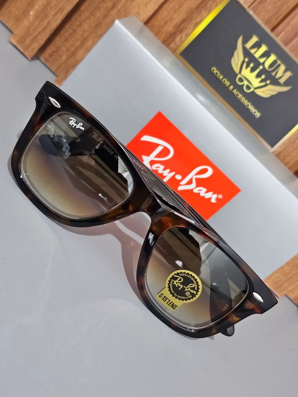 Óculos de sol RB Wayfarer Turtle  - Foto 2