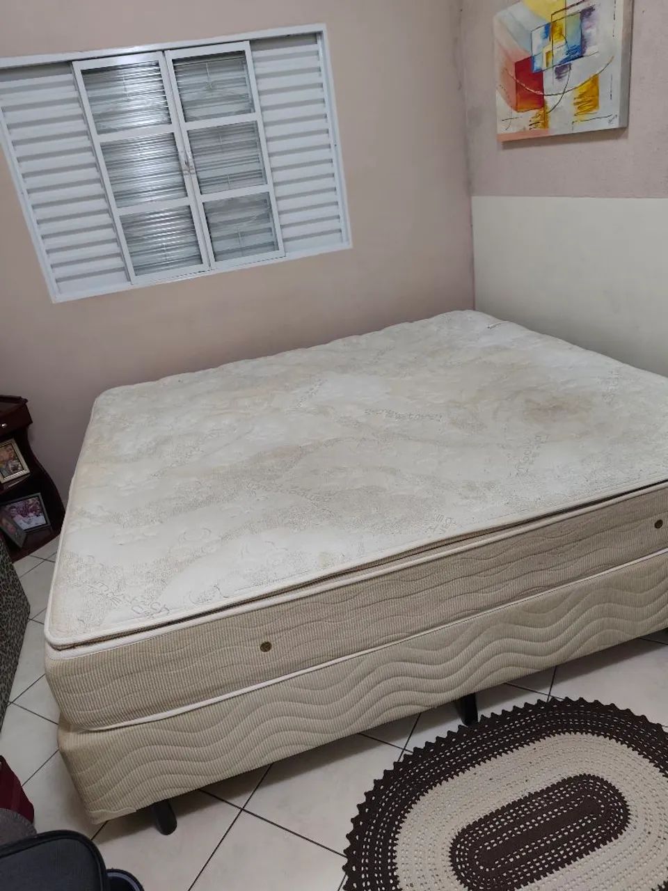 Vendo Cama com Colchão + Box King Size em ótimo estado  - Foto 3