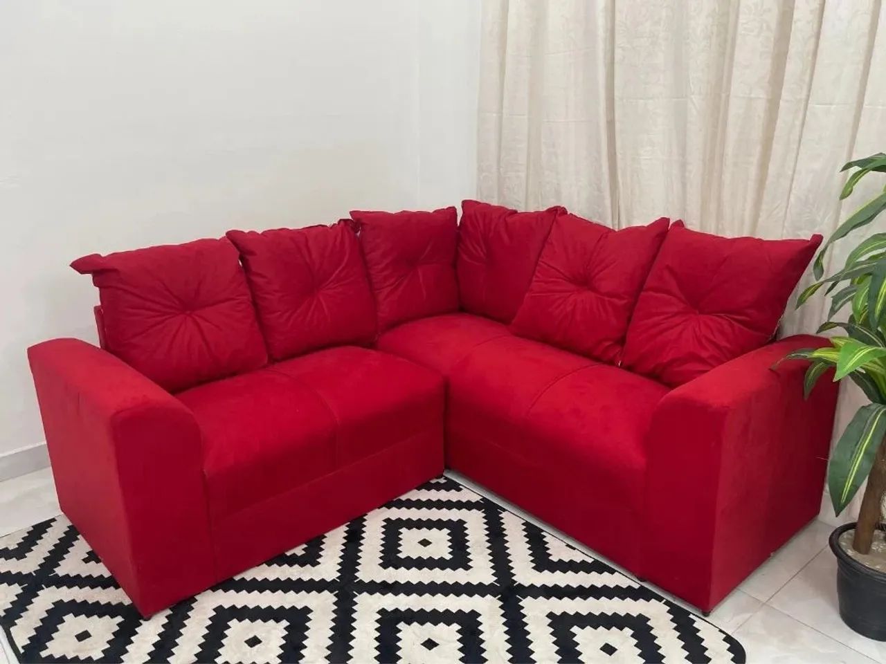 Sofá 5 Lugares Vermelho - NOVO  - Foto 5