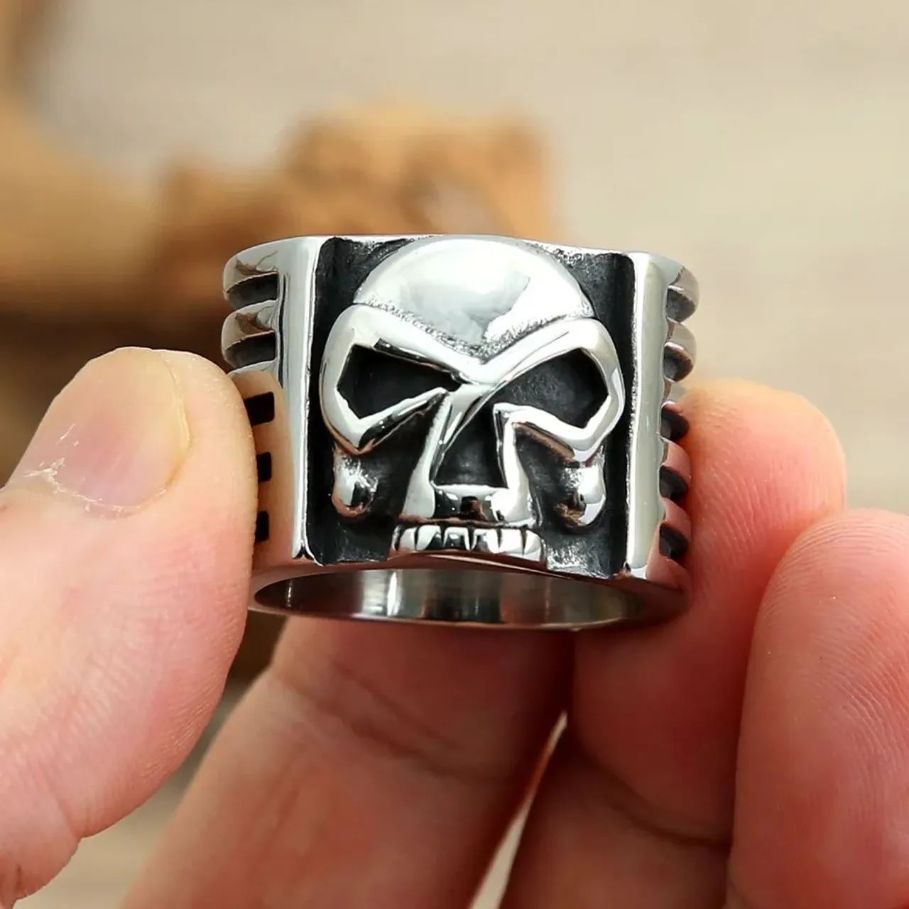 Anél de aço Phantom Skull