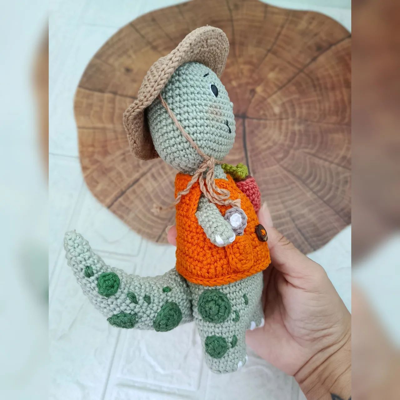 Dinossauro de amigurumi - Foto 3