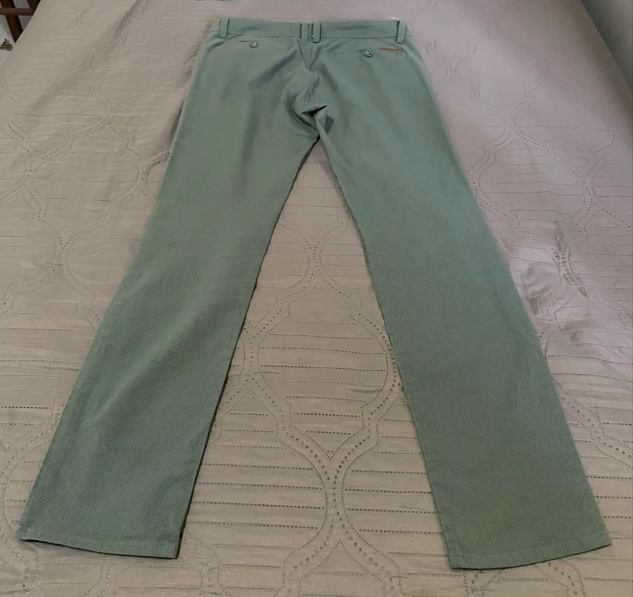 Calça de sarja Damyller (44) - verde musgo - Foto 4