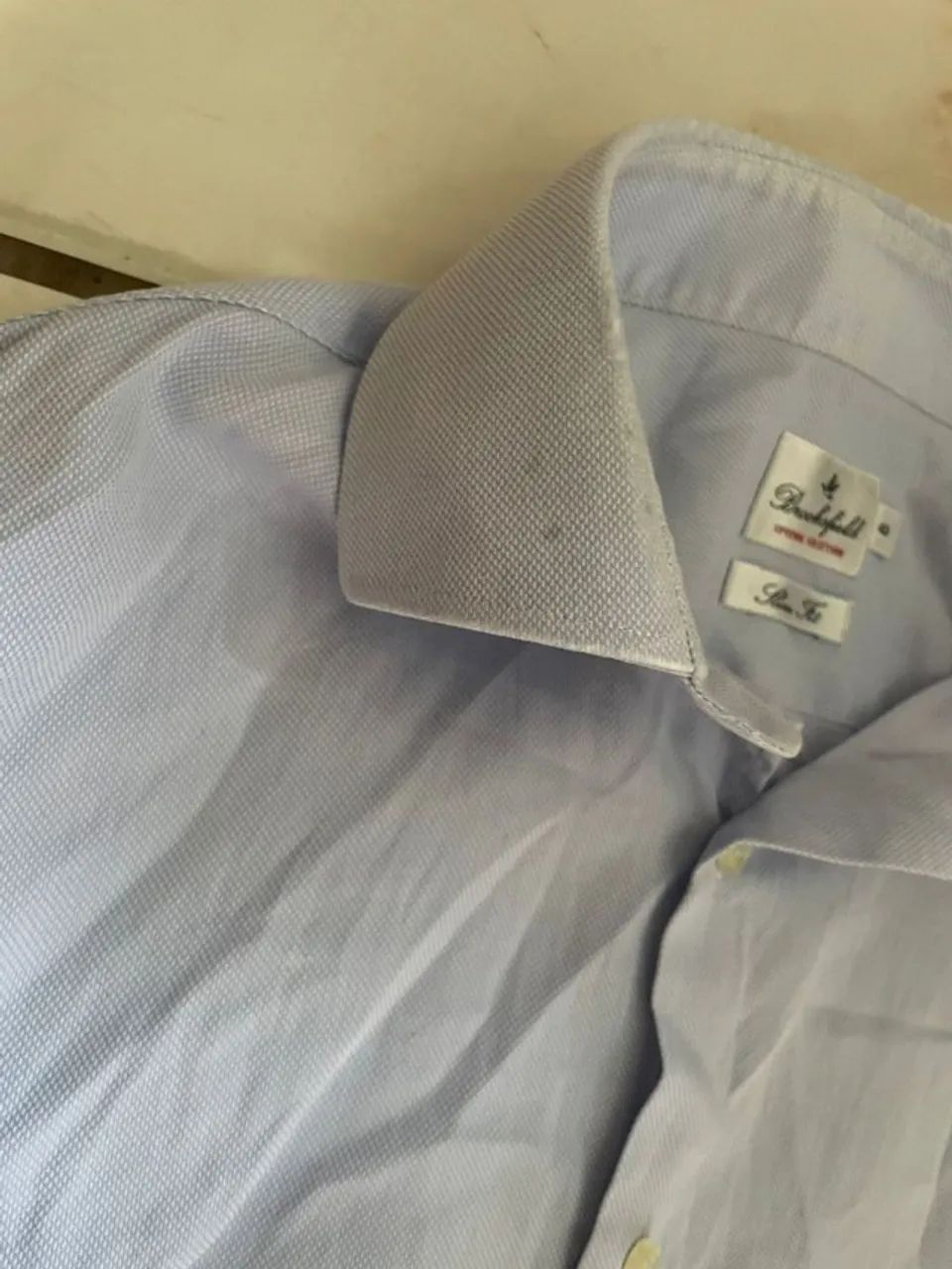 camisa azul macia feminina - Foto 3