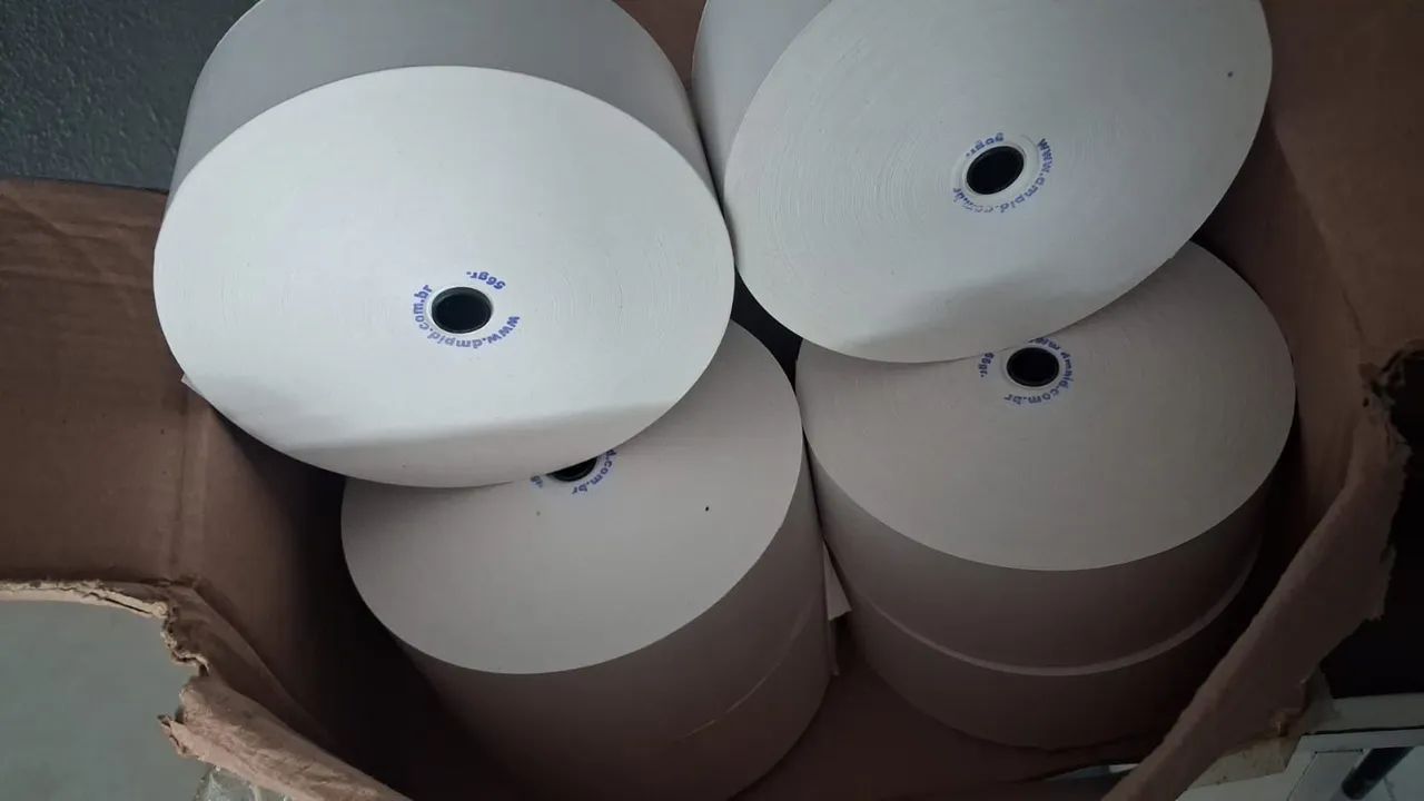 3 Bobinas Térmica 57mm 57x300 relógio ponto eletrônico  - Foto 2