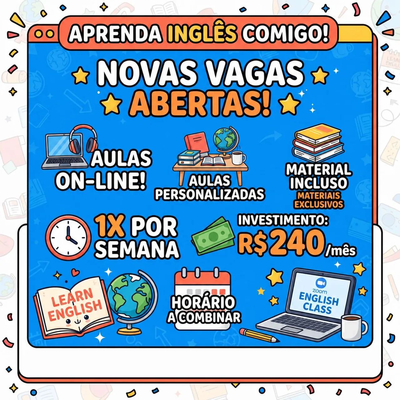 Aula de inglês particular