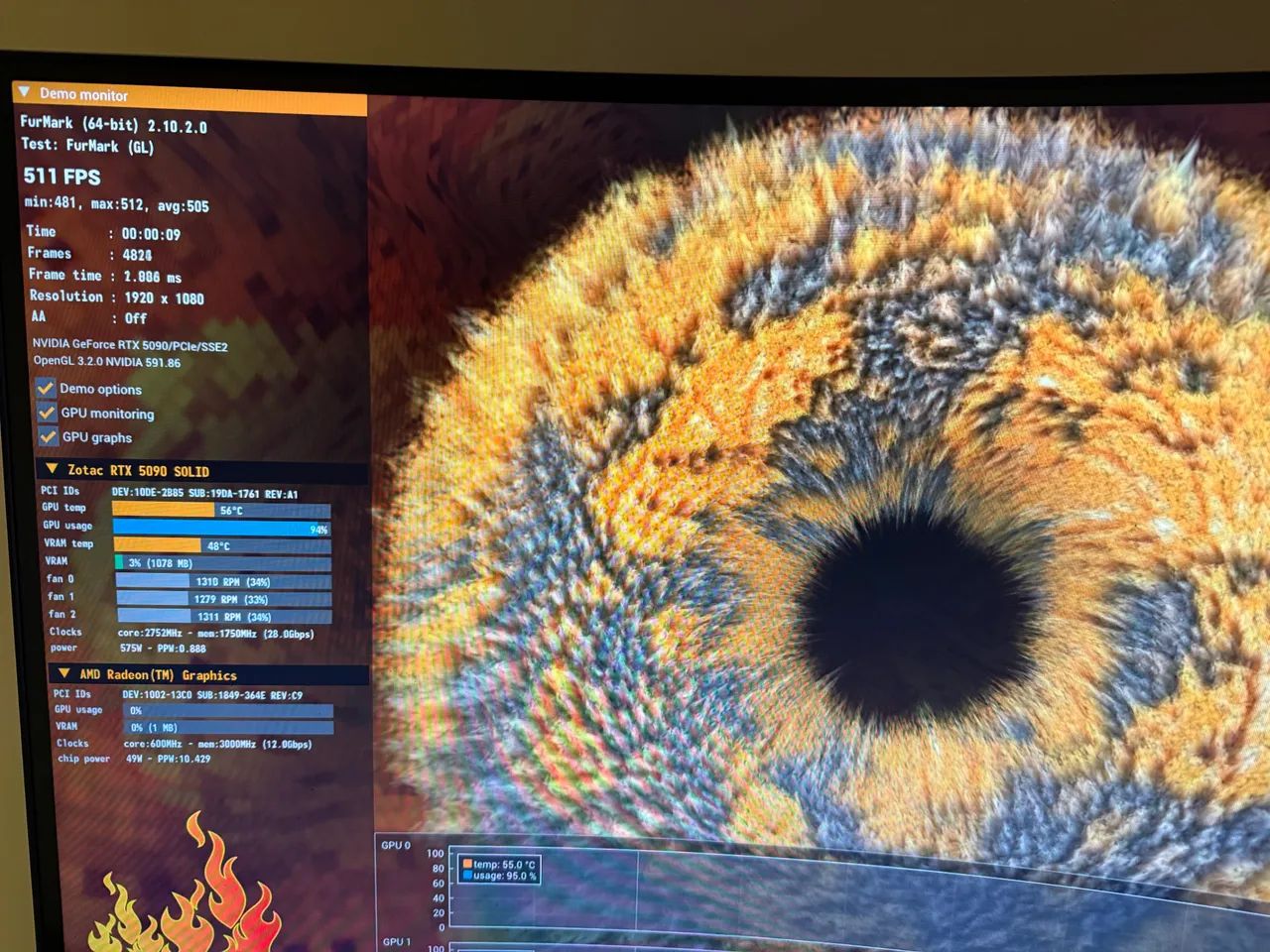 NVIDIA GeForce RTX 5090 Zotac SOLID 32GB - Testada no FurMark e Funcionando 100% - Foto 2