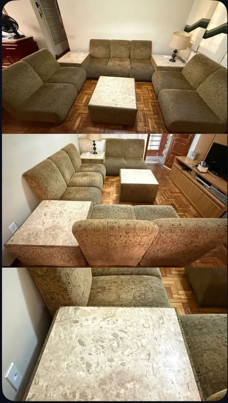 Sofá conjunto modular de 07 peças 